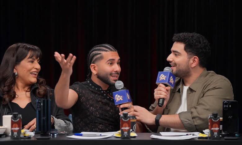 The Siasat Daily feature with Orry, a popular episode, showing three people engaged in a lively talk.