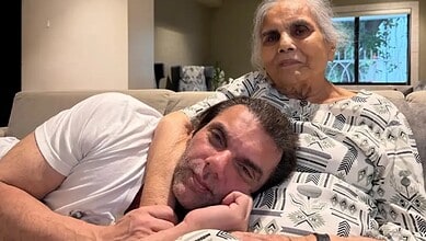 Sohail Khan's mother Salma Khan with a gentle smile at home.