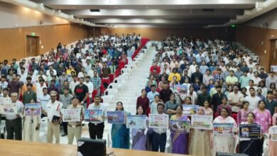 Hyderabad traffic police holds awareness session at Vasavi College