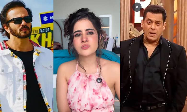 Rohit Shetty, Uorfi Javed and Salman Khan