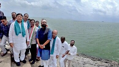 Telangana Irrigation Minister N Uttam Kumar Reddy inspects irrigation projects