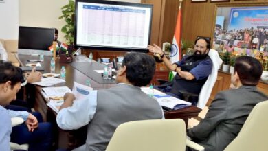 Telangana Civil Supplies Minister N Uttam Kumar Reddy in a meeting