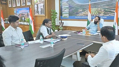 Irrigation and Civil Supplies Minister N Uttam Kumar Reddy reviews arrangements for smart ration card lunch on Aug 15
