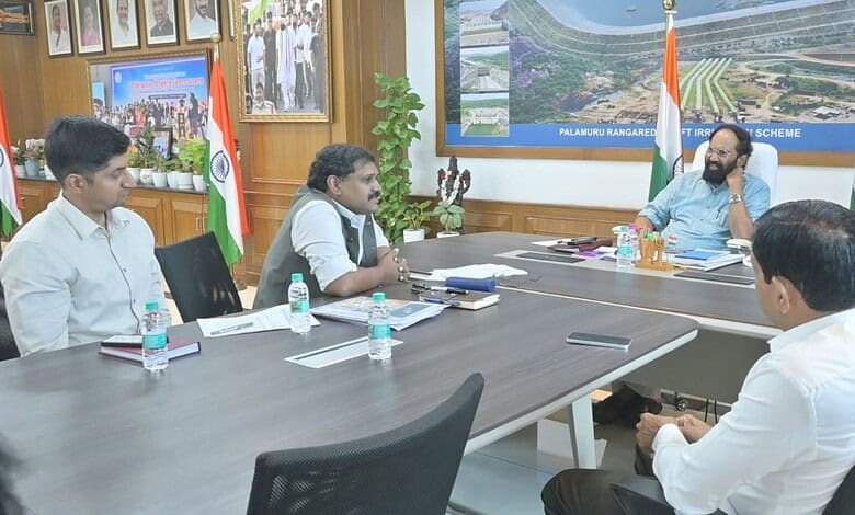 Irrigation and Civil Supplies Minister N Uttam Kumar Reddy reviews arrangements for smart ration card lunch on Aug 15