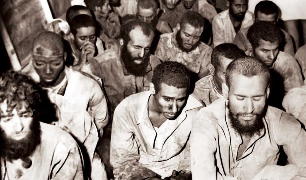 Arrested gunmen from the 1979 Makkah Grand Mosque siege.