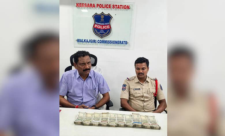 Keesara police officers caught accepting Rs 5L bribe
