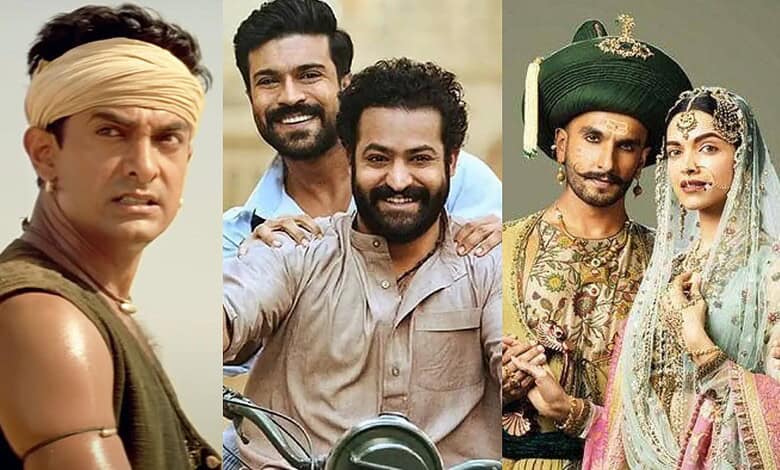 Indian film characters in traditional and modern attire from '93 in total' post.