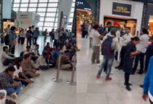 Delhi airport protest over Dubai flight