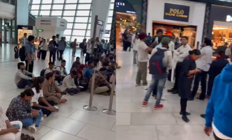 Delhi airport protest over Dubai flight