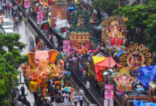 Ganesh Immersion amid rains