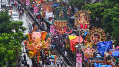 Ganesh Immersion amid rains