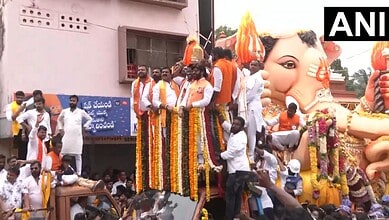 Balapur Ganesh Laddu auction (Photo: ANI)
