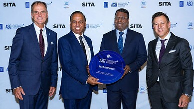 Hyderabad airport receives three ACI global recognitions, shown in a formal award ceremony.