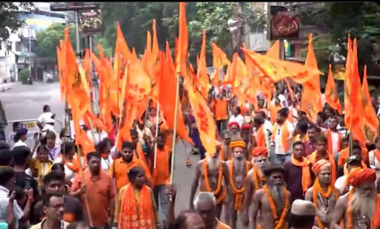 CM Suvendu leads procession near JU to uphold saffron dignity
