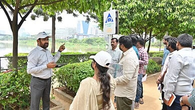 MD Ashok Reddy inspects Durgam Cheruvu
