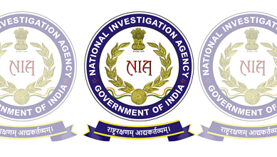 NIA logo with emblem and text, related to investigation of stolen arms in Telangana.