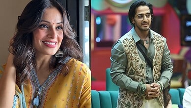Bipasha Basu and Qazi Touqeer at an event, smiling and engaging with the audience.