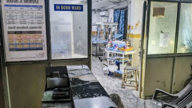 Adilabad: A view of the charred remains at the Special Newborn Care Unit (SNCU) of the state-run RIMS which caught fire after the AC unit burst, in Adilabad, Telangana, Tuesday, Sept. 22, 2026. (PTI Photo)