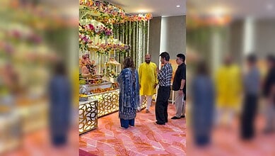 SRK visits T-Series for Ganesh puja during Diwali celebrations in Mumbai.