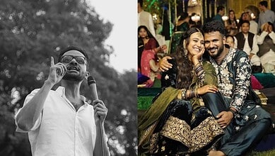 Umar Khalid speaking passionately at a public gathering.