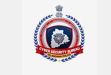 Telangana Police Cyber Security Bureau emblem with map of Telangana state.
