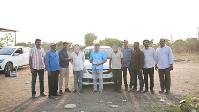 Telangana EAGLE team with three arrested accused