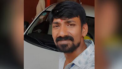 Murdered Hyderabad cab driver found in Rudraram, image shows a man with black hair and beard.