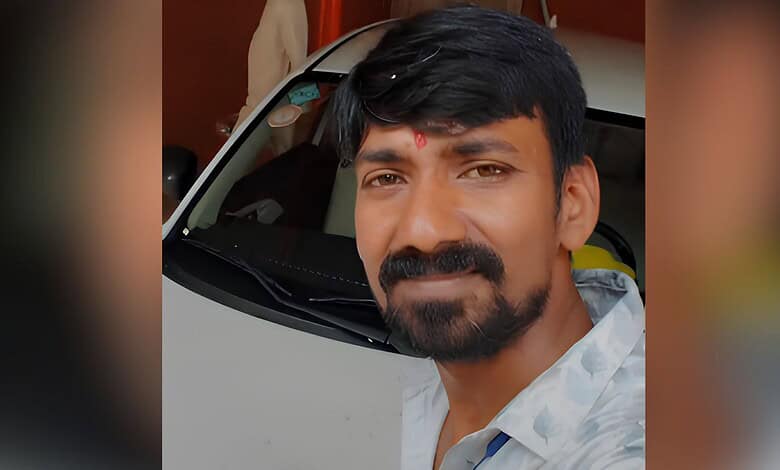 Murdered Hyderabad cab driver found in Rudraram, image shows a man with black hair and beard.