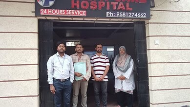 TGMC oficers after raiding a clinic in Hyderabad