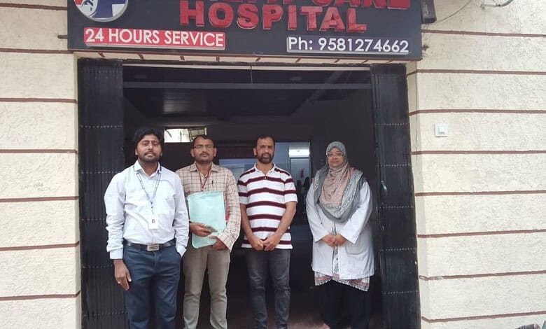 TGMC oficers after raiding a clinic in Hyderabad