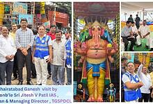 TGSPCL team inspects Kharatabad Ganesh Pandal