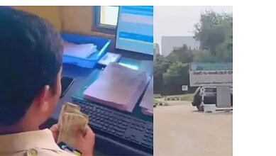 RTO Constable counts cash