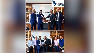 Hyderabad and Brussels airport authorities after signing the agreement