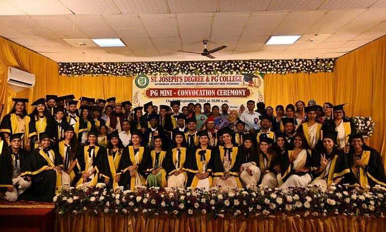 Students at St Joseph's College Convocation