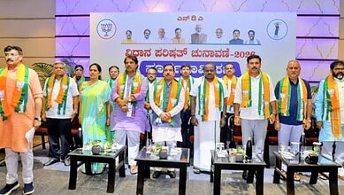 JD (S) and BJP leaders after the meeting