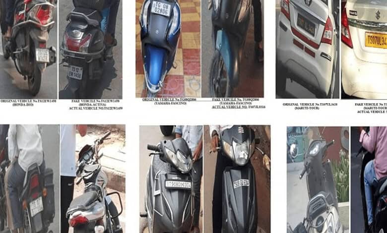 Hyderabad: 7 cases registered for unauthorised licence plates