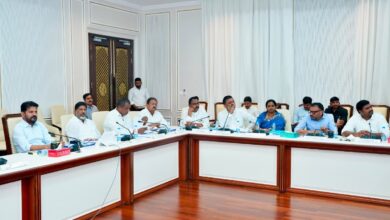 Telangana CM Revanth Reddy and others during the meeting on State-level Vigilance and Monitoring Committee on the implementation of the SC/ST (Prevention of Atrocities) Act, 1989.