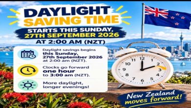 New Zealand daylight saving time begins on Sunday