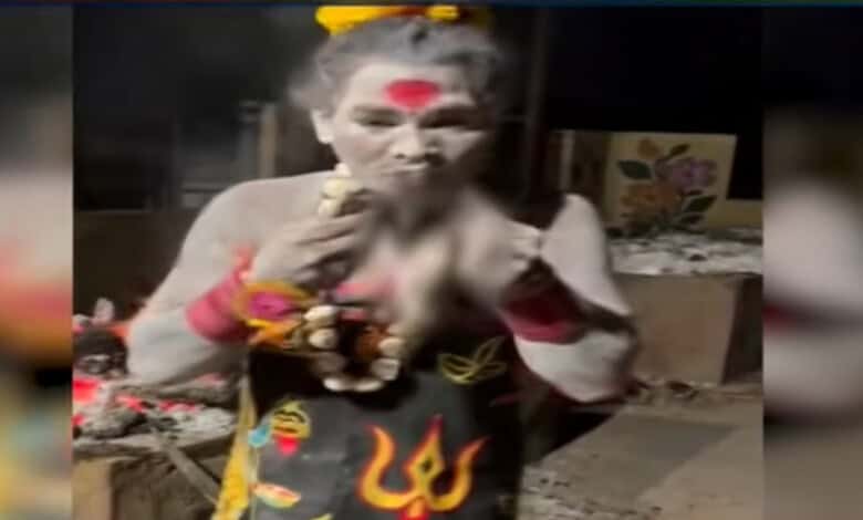 Eunuch practising 'aghori' asceticism held for eating human flesh