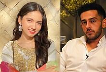 Young Pakistani actress and male star in a promotional image for a new drama series.