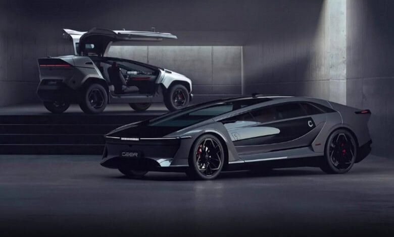 CEER EXOBOT electric sedan and SUV unveiled in Saudi Arabia.