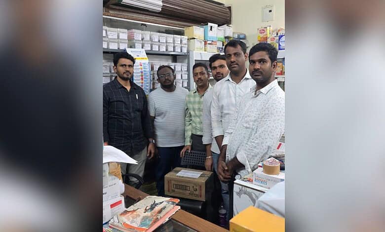 TG SAFE and EAGLE conduct raid at a pharmacy in Gajularamaram