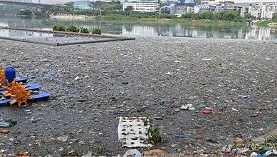 Viral video claiming Durgam Cheruvu filled with trash