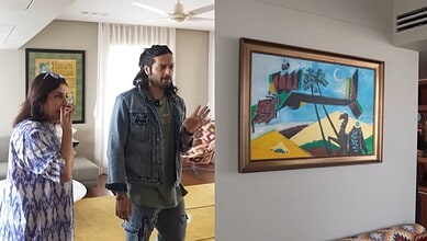 Ali Fazal at Farah Khan's home