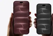 Two hands holding new iPhone 18 Pro models in different colours, showcasing sleek design and screen.