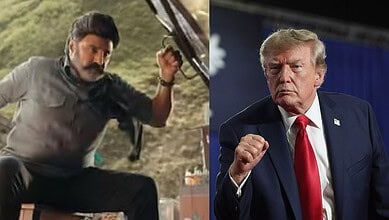 Iran embassy mocks Trump with Telugu film clip, showing a scene with a man in a grey shirt.