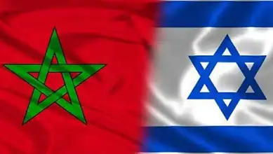 Morocco and Israel flags displayed together, symbolising diplomatic relations and cooperation.