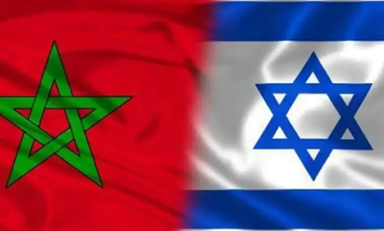 Morocco and Israel flags displayed together, symbolising diplomatic relations and cooperation.