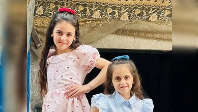Lana and Bana Ahmed, sisters killed in Gaza strike.