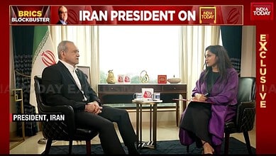 Iran President during interview with Siasat Daily, discussing regional issues and diplomacy.